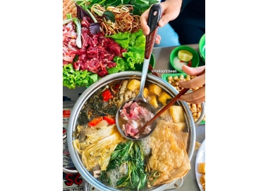 Món lẩu riêu bò sụn non